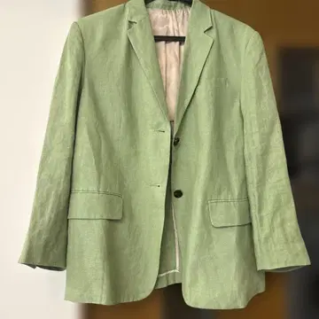린넨 테일러드 자켓 라이트 그린 새상품급