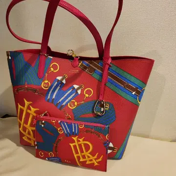 로렌 랄프 로렌 RLL 토트백 리버서블 대용량 숄더 올 패턴