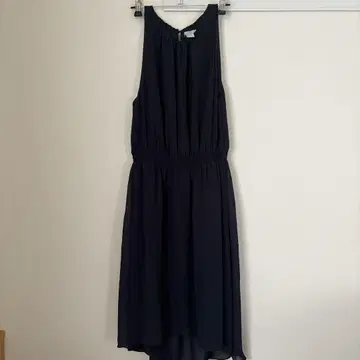 슬리브리스 원피스 무릎 기장 네이비 쉬폰 소재 파티 H&M