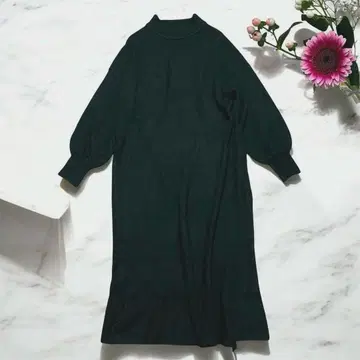 누가틴 nougatine 니트 원피스 M 그린 계열 미들 기장