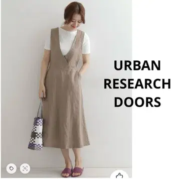 URBAN RESEARCH DOORS 린넨 플레어 점퍼 스커트