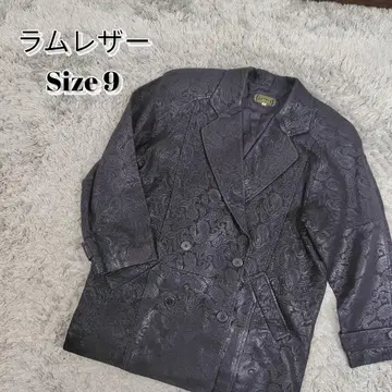 레어 Cizenne 스웨이드 자켓 램 가죽 페이즐리 올 패턴 레트로
