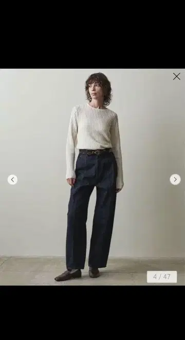 steven alan 데님 와이드 테이퍼드 팬츠 M