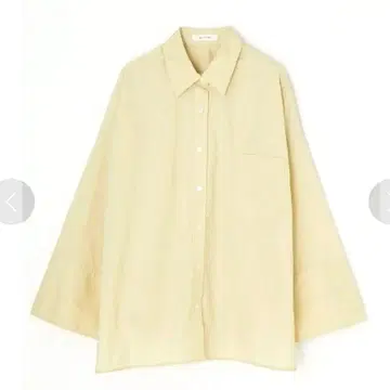 오버 사이즈 셔츠 옐로우 컬러 심플 moussy