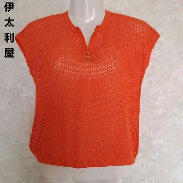 이타리야 상의 민소매 메쉬