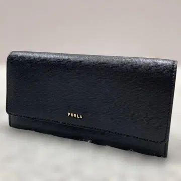 미사용 새상품 FURLA 훌라 장지갑 바빌론 콘티넨탈 블랙 천연 가죽