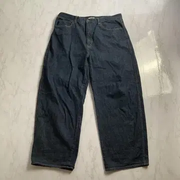 유니클로 와이드 핏 커브 청바지 빅 사이즈 데님 팬츠 UNIQLO