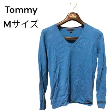 Tommy 파랑 V넥 스웨터 M 사이즈