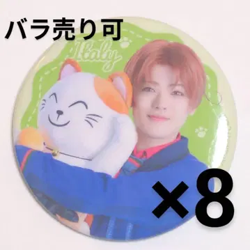 헤타뮤 TW 이탈리아 캔뱃지 마네키네코 8개 세트
