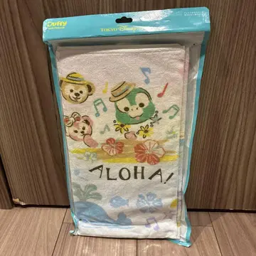 새상품 디즈니씨 더피 프렌즈 페이스 타월 롱 썸머