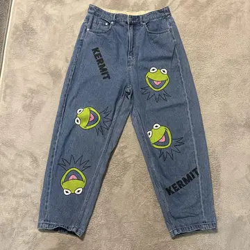 카미트 프린트 데님 팬츠