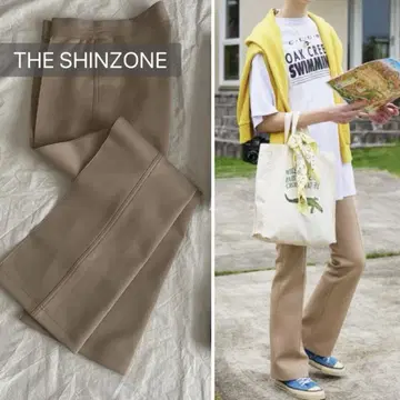 새상품급 THE SHINZONE 플레어 레깅스 센터 프레스 신존