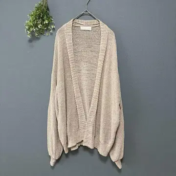 시즌 리즌 [2XL] 가디건 자쿠 뜨개질 크로셰 뜨개질 메쉬 긴팔