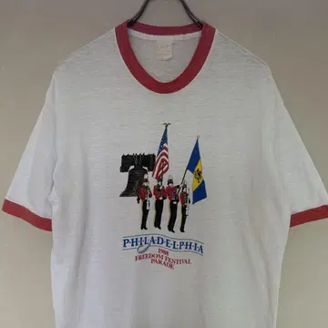 Vintage 80's 링거 티셔츠 XL PHILADELPHIA