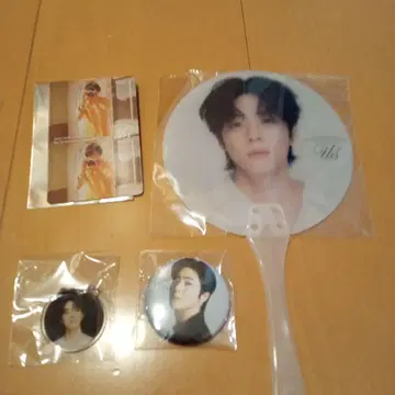 최정혁 미니 부채, 캔 배치, 키링, 메시지 카드 가챠