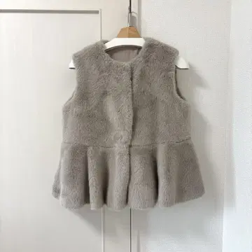 birthday bash FUR PEPLUM VEST 퍼 베스트 베스트