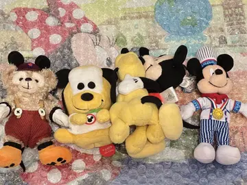 미키 플루토 디즈니 더피 봉제 인형 배지 인형 세트
