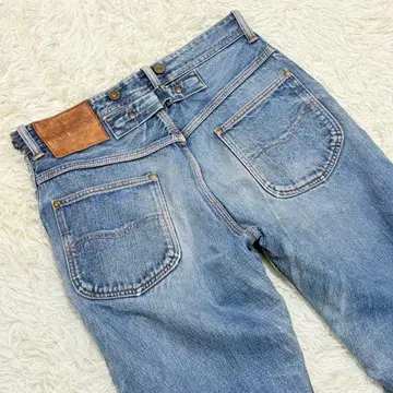 웨어하우스 세코한 데님 팬츠 1011 W32 신치 벨트 인디고