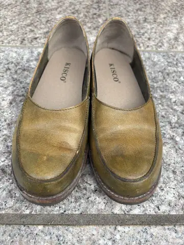 키스코 KISCO 23cm 카키 캐주얼 플랫슈즈