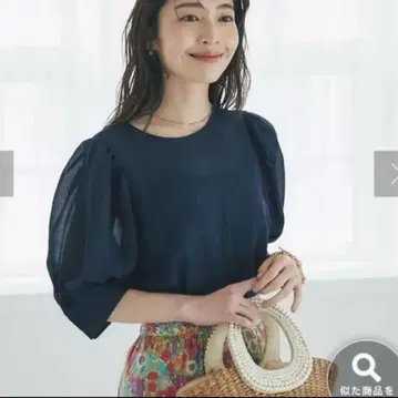 러브틱 모자 꽁지 시어 볼륨 슬리브 블라우스