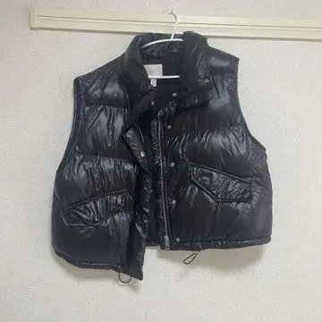 블랙 퀼팅 다운 베스트