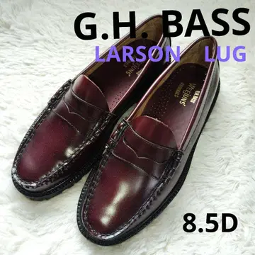 G.H.BASS 라슨 러그 코인 로퍼 버건디 8.5D