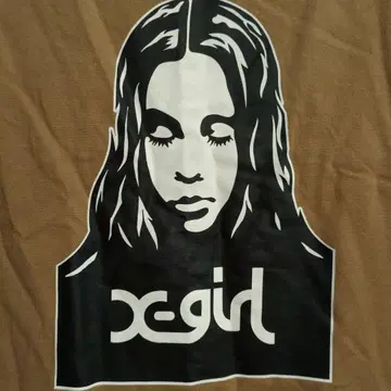 x-girl 그래픽 프린트 티셔츠 L
