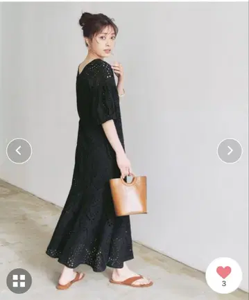 titivate 앞뒤 2way 코튼 레이스 머메이드 원피스