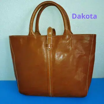 Dakota 가죽 토트백 브라운