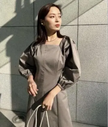 anuans 브라운 원피스
