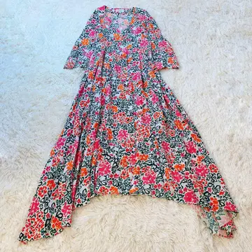 ISA ARFEN abstract floral hem DRESS 꽃무늬