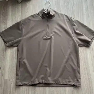 Lui's 브라운 하프 지퍼 반팔 셔츠 XL