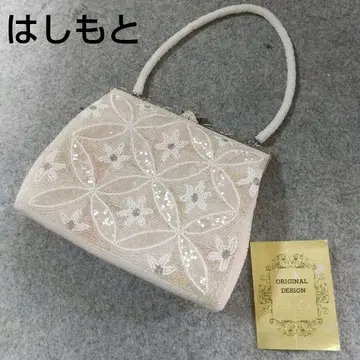 빈티지 하시모토 비즈 가방 파티 가방 기모노 상자 있음 쇼와 레트로