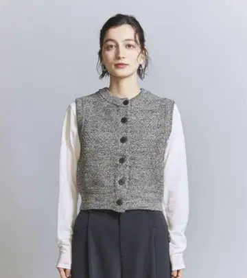 BEAUTY&YOUTH UNITED ARROWS 프론트 버튼 니트 베스트