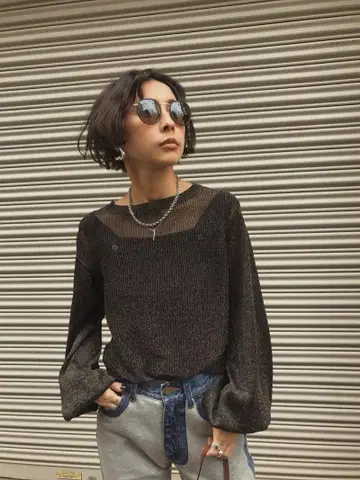 아메리 빈티지 스파클 라메 니트