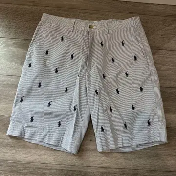 Ralph Lauren 스트라이프 자수 숏 팬츠 사이즈 30