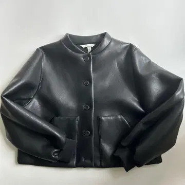H&M 블랙 에코 가죽 자켓