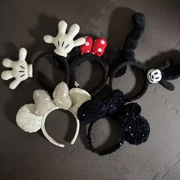 디즈니 캐릭터 머리띠 5개 세트