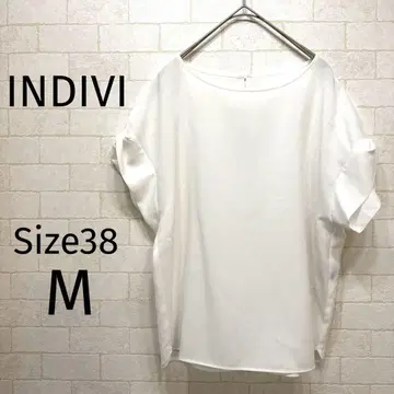 INDIVI 반팔 셔츠 어깨 슬릿 일본제