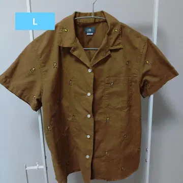 THE NORTH FACE 브라운 반팔 셔츠 L