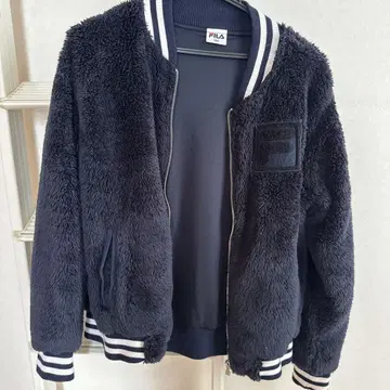 휠라 네이비 보아 플리스 자켓