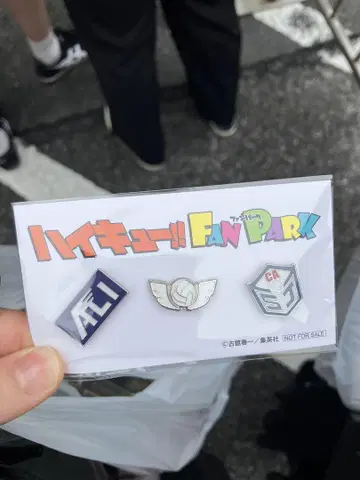 하이큐 팬 파크 정기 구독자 한정판 3팀 마크 오리지널 핀즈