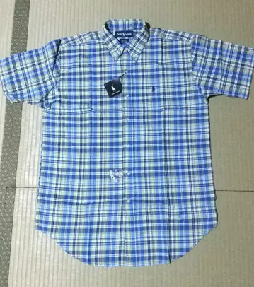 Ralph Lauren 체크 무늬 반팔 B.D. 셔츠