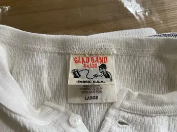 GLAD HAND 헨리넥 써멀 티셔츠 USA제