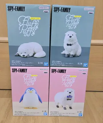 스파이 패밀리 Fluffy Puffy 4종 세트