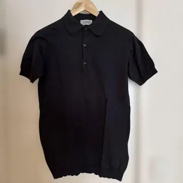 JOHN SMEDLEY 다크 그레이 피케 셔츠 S