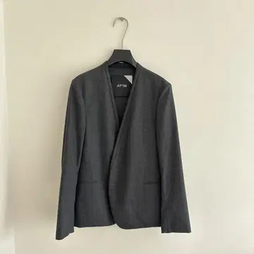 ATON 에이트 노카라 자켓 그레이