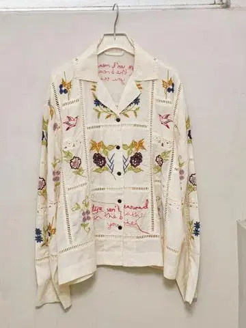 새상품 투데이풀 Embroidery Patchwork Shirts F