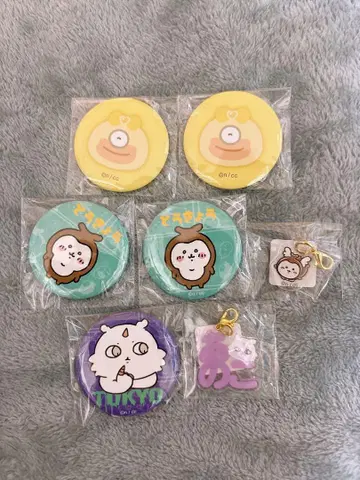 치이카와 (먼작귀) 아노코 오데 장수풍뎅이 캔뱃지 참 세트