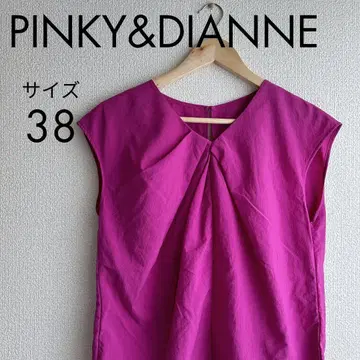 PINKY&DIANNE 핑키앤다이안 핑크 슬리브리스 티셔츠